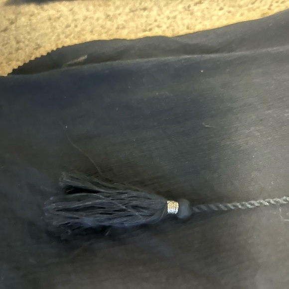 Free People size L cutout blouse in navy size L great used condition - Picture 10 of 16